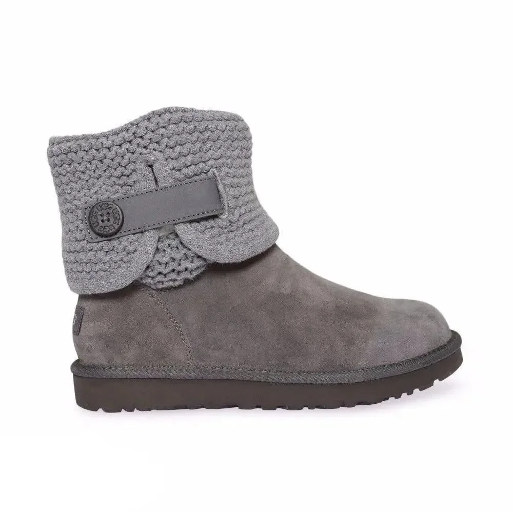 UGG Darrah II 1017331K Little Kids Gray Suede Mid Top Casual Sweater Boot UGG301